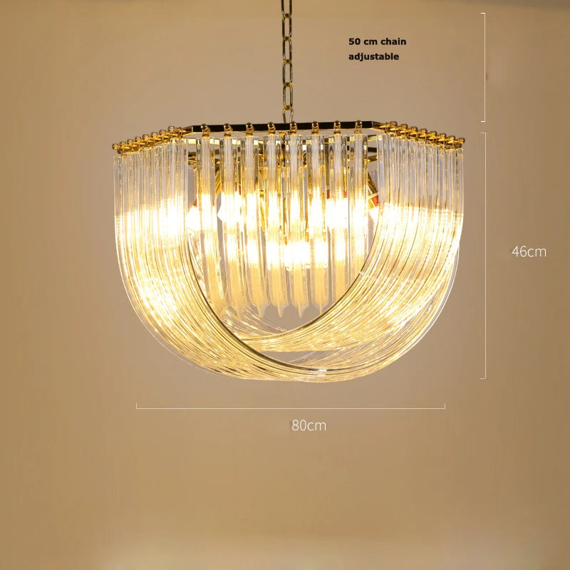LED Postmodern Gold Silver Chrome Designer Hanging Lamps Chandelier Lighting Luster Suspension Luminaire Lamp For Foyer