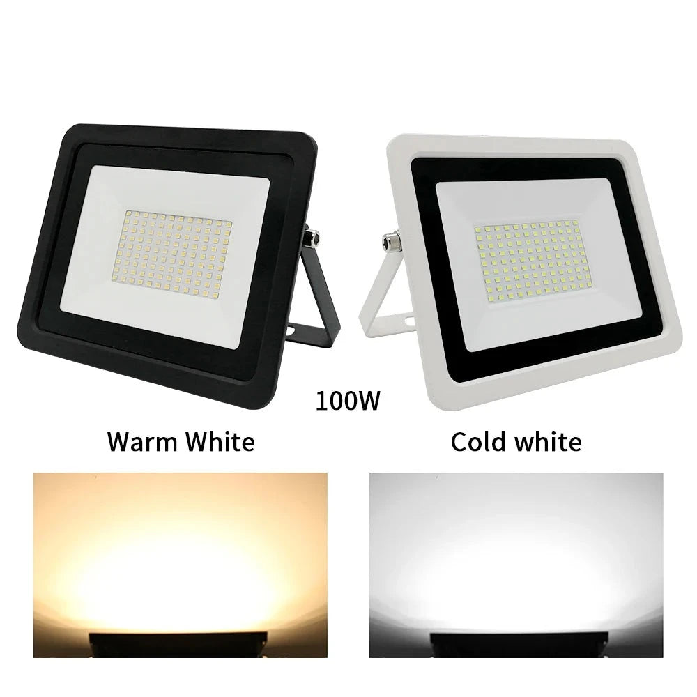 LED Floodlight 10W 20W 30W 50W 100W Flood Light 220V Waterproof IP68 Outdoor Wall Garden Spotlight Reflector Foco Lamp