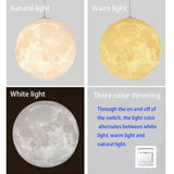 3D printed moon chandelier bedroomliving room dining room chandelier modern PLA environmentally friendly round ball moon lamp