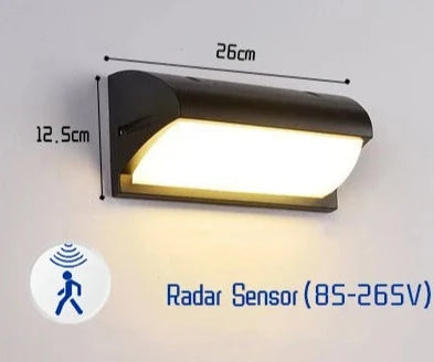 Led Outdoor Wall Light Waterproof IP65 Motion Sensor Led Outdoor Lighting Porch Lights Balcony Garden Lights Outdoor Wall Lamp