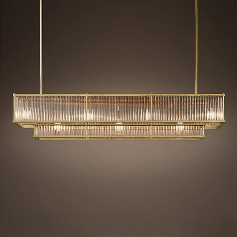 E14 LED Retro American Copper Golden Round Linear Pendant Lights.Pendant Light Suspension Luminaire Lampen For Dinning Room