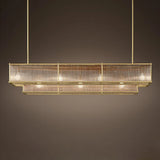 E14 LED Retro American Copper Golden Round Linear Pendant Lights.Pendant Light Suspension Luminaire Lampen For Dinning Room