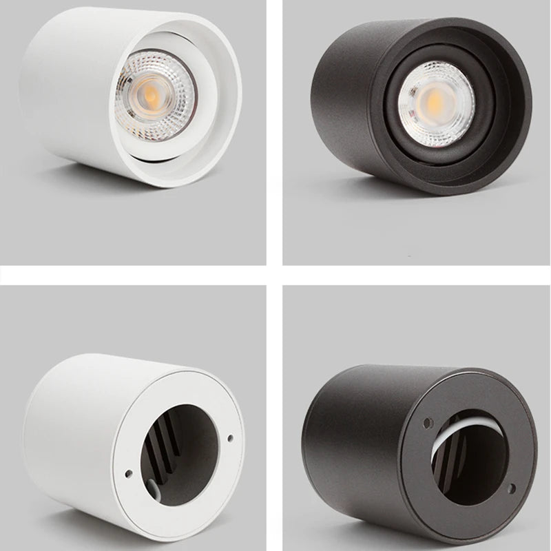 Dimmable Cylinder LED Downlights 6W 10W 12W 15W 22W COB  Ceiling Spot Lights AC85~265V  Backg Round Lamps Lndoor Lighting