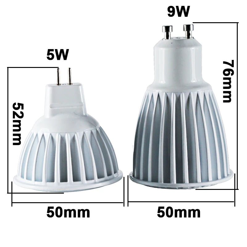 Super Bright MR16 LED Spotlight - 12V 24V COB Low Voltage Cup Light