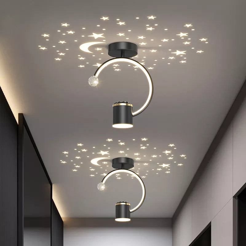 Mini Aisle LED Chandelier For Porch Corridor Hallway Lamps Star Decoration Kitchen Gallery Bedroom Villa Office Indoor Lights