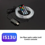 3M USB Blue LED Car Lnterior Atmosphere Light EL Cool Light Line Neon Strip For Automotive DIY Flexible Environmental Lights