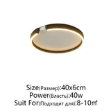 Rose Gold LED Ceiling Light - Modern Circular Dimmable Flush Mount Lamp