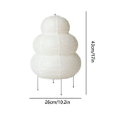 Japanese Design Akari Noguchi Table Lamp - White Rice Paper Desk Light