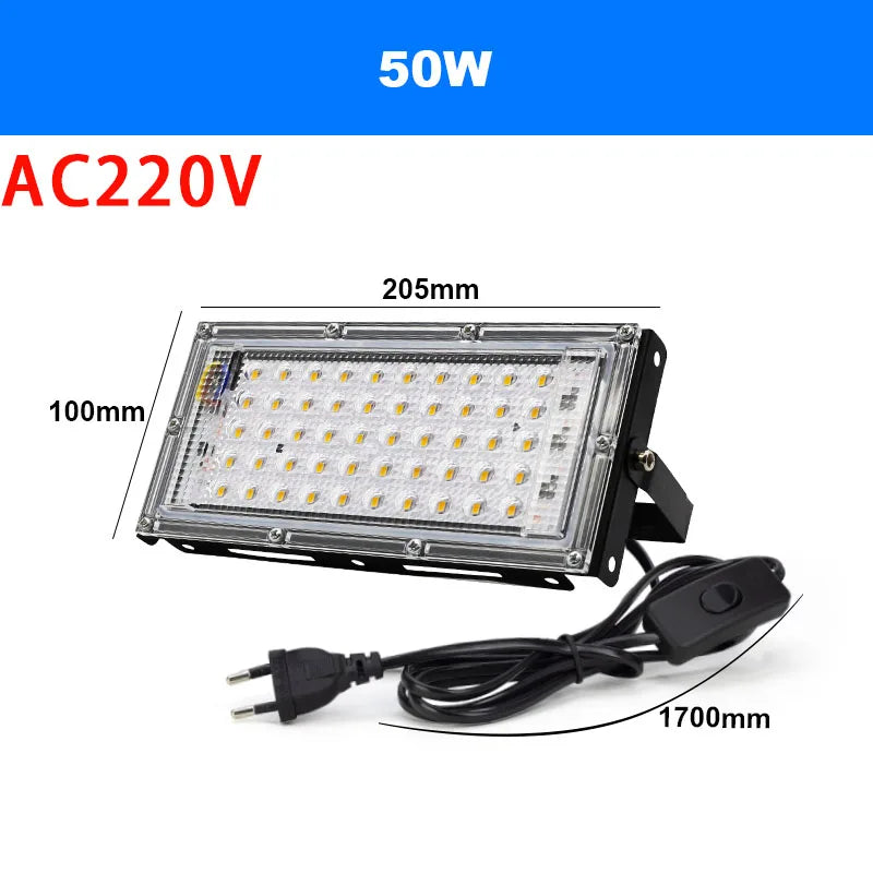 LED Light Adjust Angle Blue Light Floodlight 50/100/150W EU (No) Plug AC220V Outdoor LED Spotlights USB DC5V Party Lighting Lamp