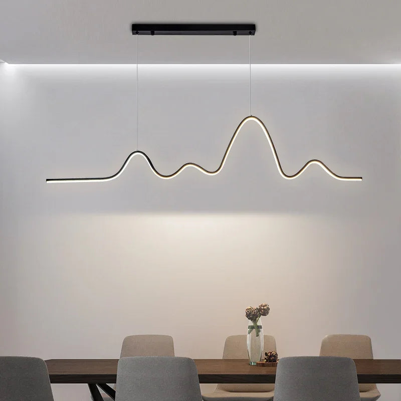 Modern Minimalist Moon Pendant Light with Adjustable Cords Indoor Decor Lamp for Dining Tables Bar Counters and Living Rooms