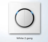  Universal Round Tempered Glass Home Wall Switch Panel LED Indicator Black/Grey/Gold/White 250V 86mm*86mm Wall Light Switch