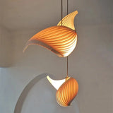 Wing maple pendant lamp handmade pleated finish wooden hanging light japanese style Chandelier dining bedroom staircase