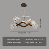 Luxury Glass Bird Chandelier (Designer Swallow Pendant Light) - Modern Decorative Hanging Ceiling Lamp Fixture for Living Room & Dining Room