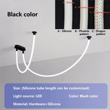 LED Italian minimalist curved line pendant light high-rise duplex apartment hall light modern minimalist living room light