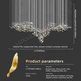 Large Customized Hotel Lobby Banquet Hall Artistic Glass Chandelier Lighting LED Fixtures Living room Island Light Fixture