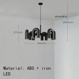 Nordic Creative U Shaped Pendant Light Restaurant Living Room Bedroom Personalized Minimalist Led Designer Decorative Chandelier