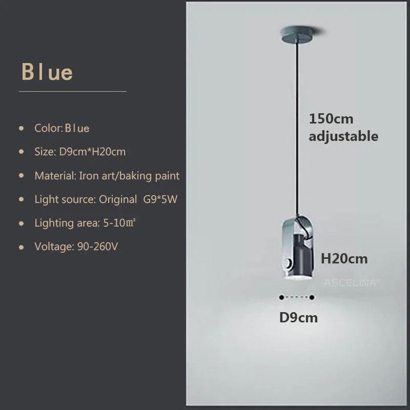 Nordic LED Pendant Light Macaron Iron Hanging Lamp For Bedroom Living Room Study Bedside Dining Room Illumination Fixture Luster's