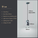 Nordic LED Pendant Light Macaron Iron Hanging Lamp For Bedroom Living Room Study Bedside Dining Room Illumination Fixture Luster's