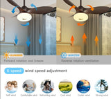 New Nordic bedroom fan light ultra-thin frequency conversion mute restaurant ceiling fan light children&#39;s room bedroom fan lamp