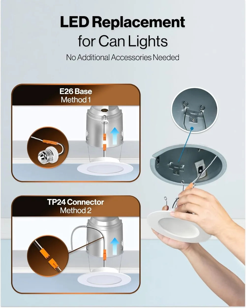 6-Pack 6-Inch LED Retrofit Night Light Downlight - 1000LM CCT Selectable