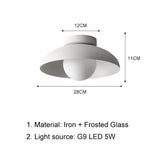 Japanese Style Ceiling Light Modern LED Ceiling Lamp Round G9 5W Indoor Lighting Room Decor For Living Room Bedroom Corridor