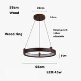 Wabi Sabi Japanese Yellow Travertine Pendant Light, Natural Cave Stone Solid Wood Chandeliers for Livingroom Kitchen Island Deco