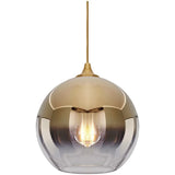 Modern Gold Silver Glass Ball Pendant Light Lighting for Living Dining Meeting Room Bedroom Bar Indoor Decoration Hanging Lamps