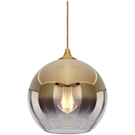 Modern Gold Silver Glass Ball Pendant Light Lighting for Living Dining Meeting Room Bedroom Bar Indoor Decoration Hanging Lamps
