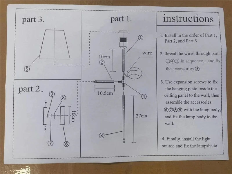 Modern American Wall Lamp for Bathroom Mirror Light Bedroom Room Decor Corridor Cloth shade Sconce 100V-220V Hard wired