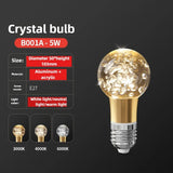 Acrylic Crystal Mini Pendant Light 2pcs - E27/E14 LED Fairy Lamp for Bedroom & Kitchen, Warm White/Cold White, 110V-220V