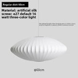 Japanese Wabi-Sabi Handmade Silk Pendant Lamp LED for Living Room Hotel Restaurant Home Decor