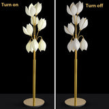 Post-modern Ceramic Magnolia Led Floor Lamp Indoor Home Decors Standing Lamps for Living Dining Room Bedroom Lamp Table Light