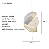 Japanese Wabi-sabi Style Modern Fabric Living Room Bedroom Chandelier Restaurant Art Shell Pendant Lights Home Decor Soft Light