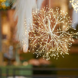 12.9in 192LED Hanging Chandelier Dandelion Light for Living Room E26/E27 Firework Fairy Light for Outdoor Indoor