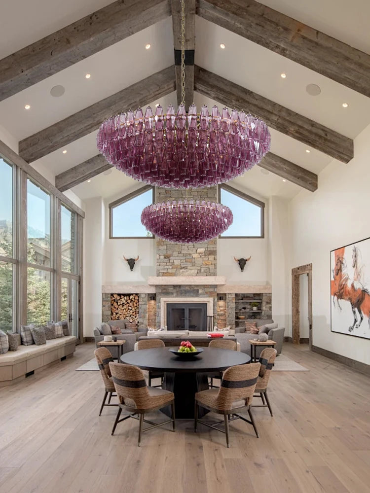 2027 Murano Glass Wish Bottle Pendant Lamp Colorful Glass Electroplated Brass Silver Round Dimmable Ceilings Lustre
