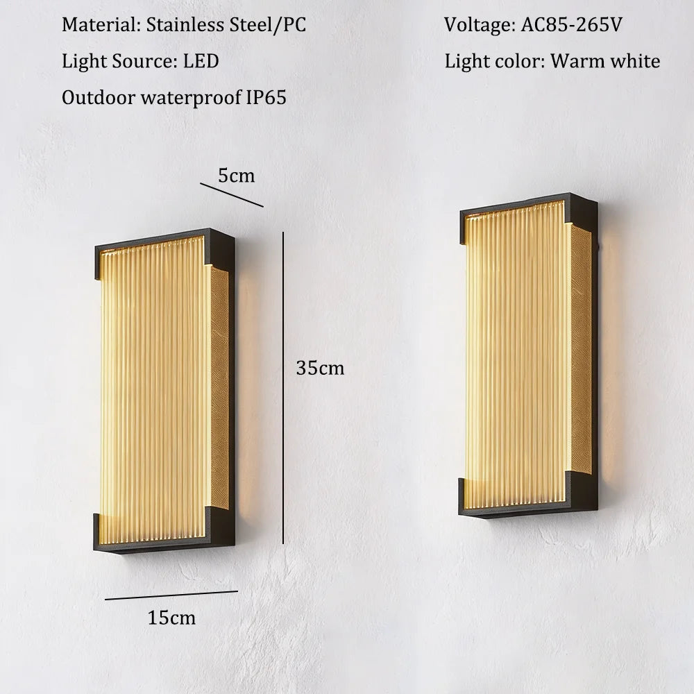 Outdoor Waterproof Stainless Steel Wall Lamp with PC Lampshade - Modern Exterior Sconce Light Fixture for Fence, Entrance & Underground Garage