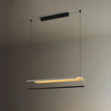 Modern WabiSabi Pendant Light Minimalist Long Strip Hanging Lamp Eave Acrylic Chandelier For Dining Living Room Office Kitchen