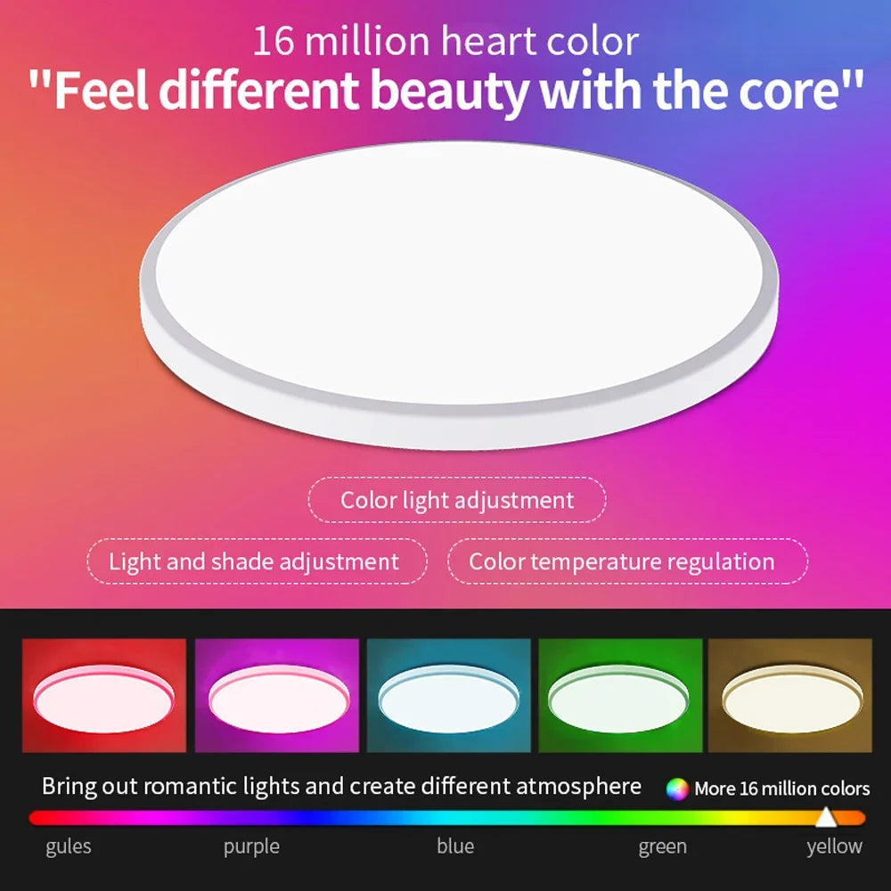 LED Ceiling Lights Round Smart WIFI RGBCW Dimmable TUYA APP Compatible with Alexa Google Home Bedroom Living Room Ambient Lamps