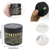 Decorative Solar Mandala Lights Solar Powered Outdoor Deck Step Wall Lights for Terrace, Courtyard, Backyard, Garden Decor