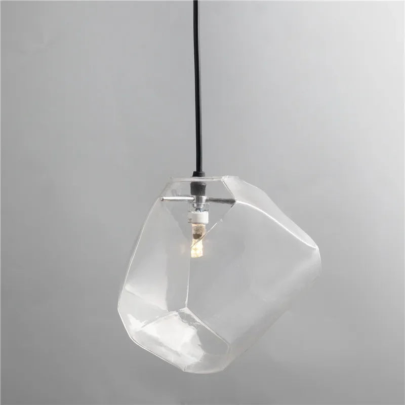Simple Stone Glass Pendant Light Colorful Indoor G4 LED Lamp The Restaurant Dining Room Bar Cafe Shop Lighting Fixture AC110-265