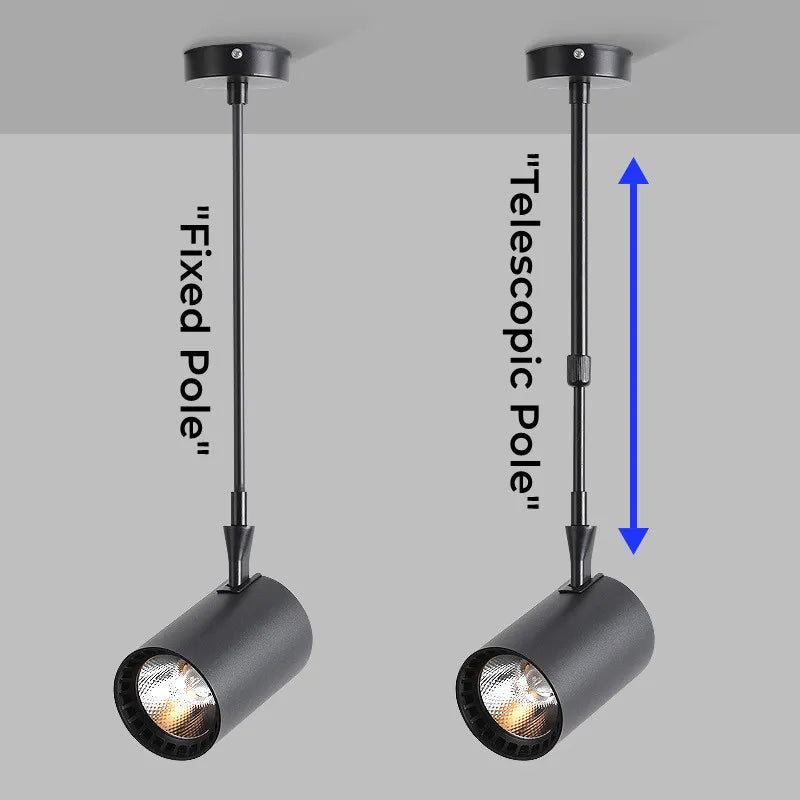 Modern COB Adjustable Ceiling Wall Lamps Aluminium Long Arm Telescopic LED Spotlights Gallery Picture Wall Decor Light Fixture