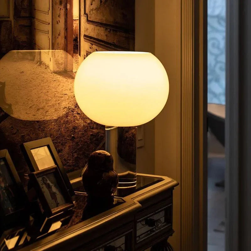 Medieval Nordic Table Lamp Simple and Warm Living Room Bedroom Designer Bedhead Ins Silent Wind Glass Decorative Table Lamp