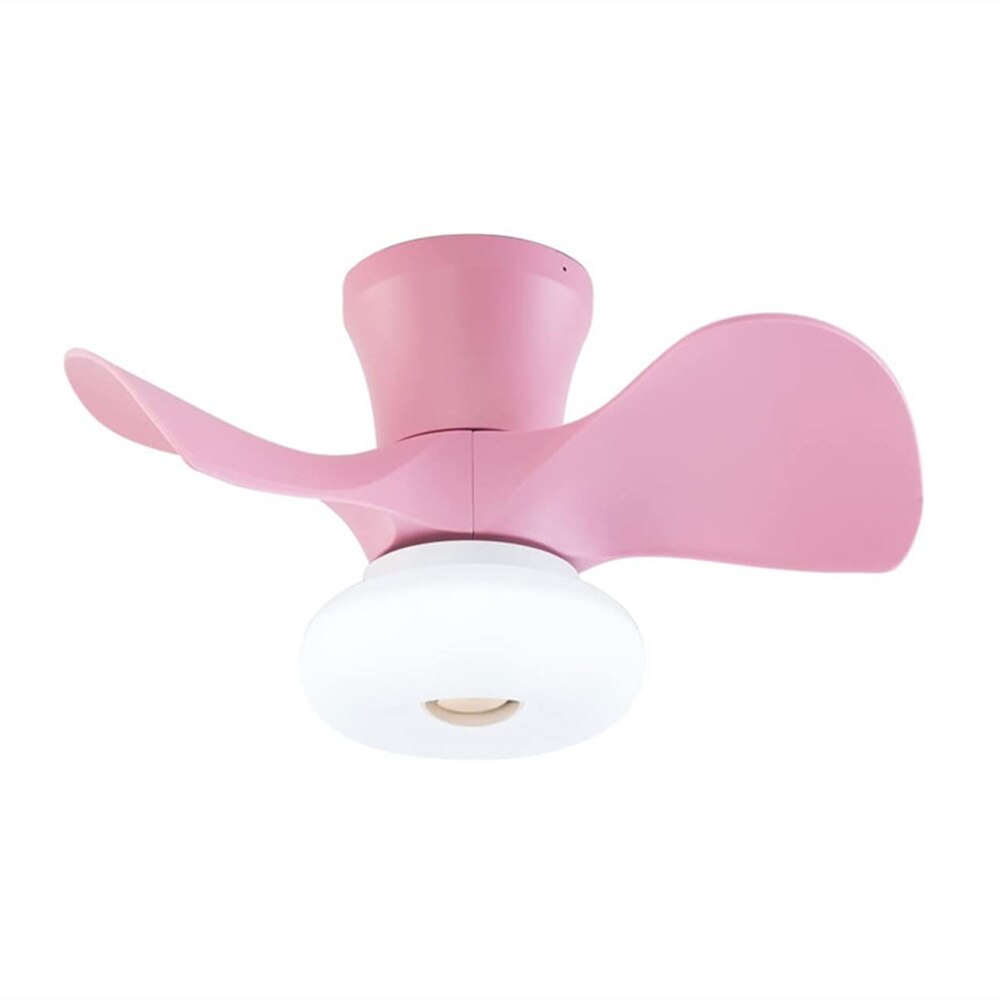 Modern Pink/Blue/White Creative 22 Inch Ceiling Fan Light with Remote Control for Living Room Bedroom