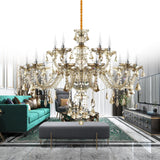 Luxurious K9 Crystal Chandelier 15-18 Arms Cognac/Transparent Ceiling Light For Living Room Home Hotel Apartment Decors