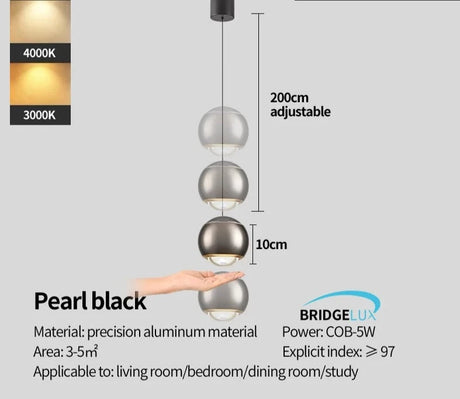 Bedside chandelier modern simple, and luxurious bedroom small chandelier restaurant bar and counter adjustable ceiling light