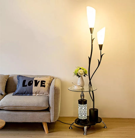 E27 Nordic Modern Floor Lamp LED Flower Tea Table Floor Lamps for Living Room Bedroom Study Desk Lamp Home Decors Standing Lights