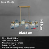 Modern Creative Blue Glass LuxuryLED Pendant Lamp Corridor Bedroom Living Room Restaurant Kitchen Chandelier Home Decor Lighting