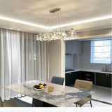 Villa Living Room Luxury Crystal Chandelier Starry Sky Duplex Hollow Staircase Hotel Lobby LED Pendant Lamp Home Decor Lighting