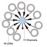 LED Sparkle Ring Light Circle Module WS2812B Individually Addressable RGB Atmosphere Lamp 17 Key Music Remote Control for Party