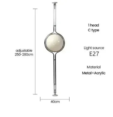 Pierre Garrault Desk Lamp LED Metal Chrome Light Living Room Hotel Room White Acrylic Ball Lights Home Art Deco Art Work Light